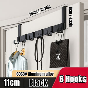 Nail Free Door Hanger Hook Bedroom Aluminum Hook Wall Hook Bathroom Door Rear Hanger Clothes Hanging