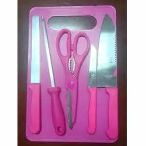promo!!!Pisau Set 6 In 1 Plus Talenan serbaguna