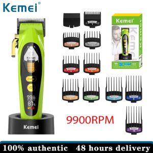 Kemei Wireless Professional Mens Hair Clipper 9000rpm Magnetic Motor Hair Clipper