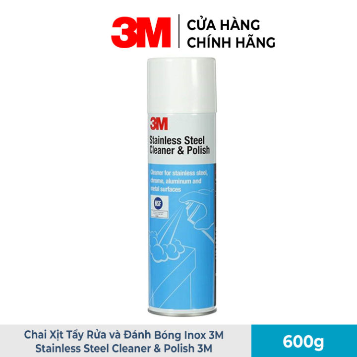 Chai xịt tẩy rửa và đánh bóng inox 3M Stainless Steel Cleaner & Polish 600g