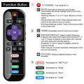 ⭐【LazTop Seller】Universal Remote Control Compatible for Roku TV Controller with Shortcut Buttons Replacement Directly Use ROKU-TC-RC-10# 2#. 