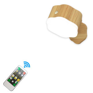 Lampu dinding LED 360° dengan bola magnetik putar lampu baca tanpa kabel yang bisa diisi ulang via USB dan dikendalikan sentuh cocok untuk kamar tidur atau ruang kerja