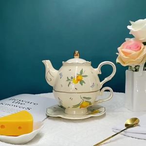New Mother-and-Child Teapot Set - Ceramic teapot coffee cup and saucer set birthday gift for girls