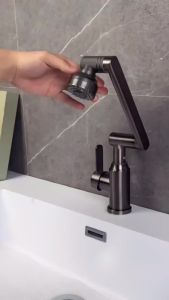 SXH Stainless steel cat basin faucet bathroom faucet mechanical arm kitchen sink washbasin hot and cold water faucet