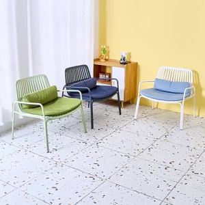 UrbanSpace SG- Leisure Sofa Chair Outdoor Chair 2-Piece Set Nordic PP Home Back Chair Coffee Chair Restaurant Ho