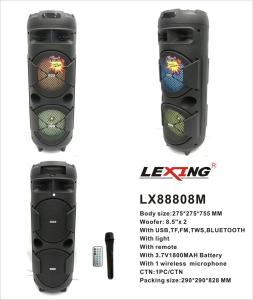 NEW ARRIVAL PORTABLE SPEAKER 8".5X2 " inches   W/ WIRELESS MIC.