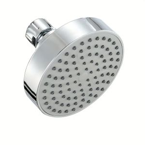 4inch High-Pressure Fixed Rainfall Showerhead Round Bathroom Shower Head Durable Plastic Material Powerful Spray Easy Installation For Home Use Bathroom Accessories