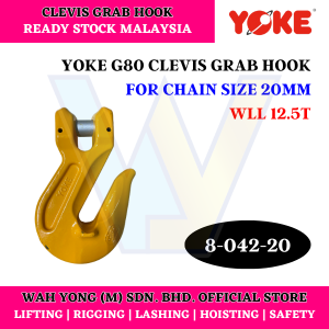 YOKE 8-042 G80 CLEVIS GRAB HOOK (20MM)
