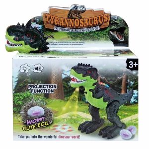 Mainan Dino Tyrannosaurus Bertelur Lampu Proyektor Dan Suara