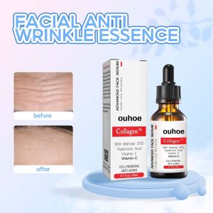 Ouhoe เซรั่มบำรุงผิวหน้าขั้นสูงเซรั่มคอลลาเจนใต้ริ้วรอยตาจุดด่างดำให้ความชุ่มชื้นต่อต้านริ้วรอยช่วยบำรุงลดอาการบวมลบเลือนริ้วรอยวิตามินอีลดการหย่อนคล้อยดูแลผิวหน้าซ่อมแซมผิวหนา20มล.