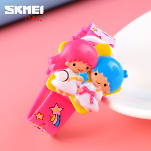 Đồng Hồ Nữ SKMEI 1749 Thời Trang Thiên Thần Bé Hiển Thị Kỹ Thuật Số Trẻ Em Đồng Hồ Đeo Tay Chìa Khóa Hoạt Hình Sáng Tạo Pop Up Không Có Không Thấm Nước
