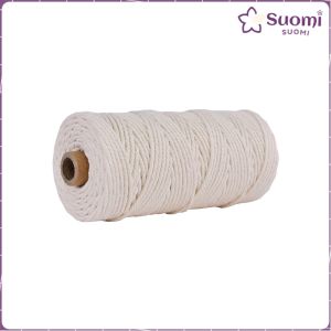 Suomi Cotton Rope Colorful Rope Twisted Twine for Handmade Rope DIY Craft Gift Wrap 100m Length
