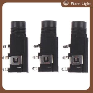 Warm Light HITN 【Jettingbuy】 3pcs lot 6.35mm Jack stereo female socket connector audio adapter 4pin
