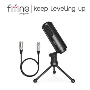 FIFINE K669D XLR Dynamic Microphone Vocal Podcast Microphone with Cardioid Pattern Studio Metal Mic