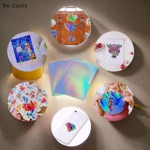 💟【Special price】💟Be Cools 5pcs Holographic Sticker Paper Clear Vinyl Self-Adhesive Waterproof Transparent Cold Laminating Film For Crafts