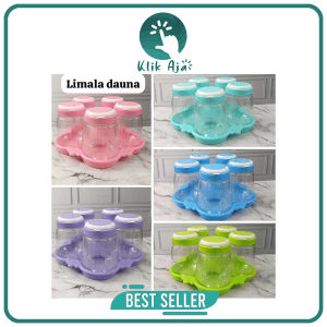 KlikAja88 Toples Nampan Satu Set Plastik Nampan Limala Dauna