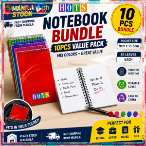 SUNLIGHT HOTS Notebook Bundle 10PCS Mix Color Pocket Notebook Memo Notebook Spiral Notebook Mini Notebook School Supplies Office Supplies 80 Leaves