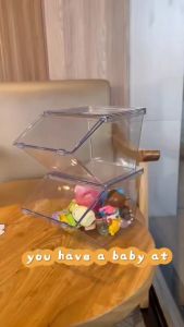 8PCS Coffee Candy Storage Box Acrylic Organizer Stackable Organizer Rack sari sari store organizer
