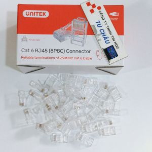 Đầu mạng RJ45 CAT 6 / Chuẩn mạng CAT 6 RJ45 (8P8C) (Hiệu UNITEK Chính hãng)