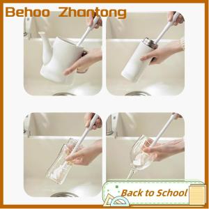 Behoo Cup Cleaning Brush Long Handle Bottle Cleaning Silicone Milk Bottle Wine Cups Cleaner Household Coffee Mug TeaPot Brush