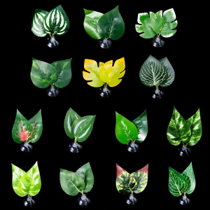 Betta Fish Hammock Plant Suction Cup Leaf Bed for Safety Underwater Fish Leaf Resting Pad Spawning Ground for Fishtanks