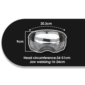 Hamshmoc tất cả các địa hình Kính mát cho chó linh hoạt Khung nhựa TPU sương mù-miễn phí Vent Comfort cầu cho hạnh phúc tuyết Surf tăng vọt