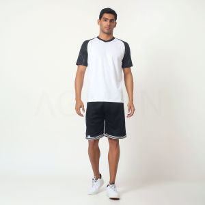 AGMAN Muscle tee kaos olahraga gym fitness bahan dryfit embos series cepat kering dan berpori