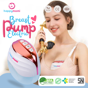 HAPPYMOMI Pompa ASI Elektrik Portable Handsfree Tanpa Rasa Sakit Painless Rechargeable Single Electric Breast Pump BPA Free
