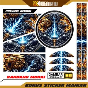 Jual stiker decal sangkar murai Harga Terbaik & Termurah kandang murai motif naga singa macan