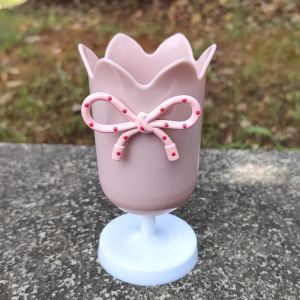 OPEAREY Plastic Pen Holder Tulips Shape Desktop Organizer Storage Bucket Durable Storage Tank Cup Gift