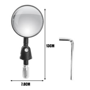 2PCS New Foldable Motorcycle Side Blind Spot Wide Angle Mirror Handlebar Extension New Motorcycle Handlebar End Mirrors