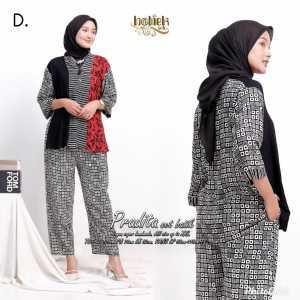 Oneset Batik Pradita Wanita Dewasa Terbaru 2024 Setcel Kekinian Bahan Rayon Adem - DRUPADI BATIK