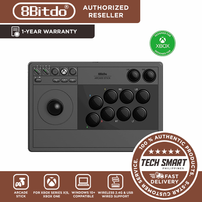 8Bitdo Arcade Stick for Xbox Series X|S, Xbox One and Windows 10, Arcade  Fight Stick with 3.5mm Audio Jack - Officially Licensed (White)
