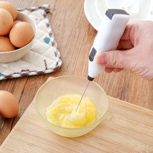 CNMF Electric Egg Beater Milk Frother Egg Stirring Stick Baking Tool Mini Cream Agitator (not include batteries)