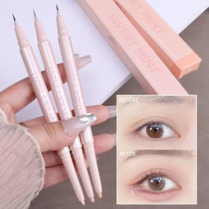 ALLLUCK Matte Finish Lying Silkworm Pen Lasting Waterproof Eyeshadow Pen Natural Brightening Double Head Pen Natural Makeup