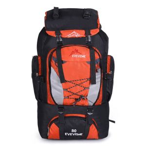 80L Waterproof Outdoor Accessories Sports Hiking Backpack Camping Mountaineering Travel Luggage Bag Climbing Rucksack