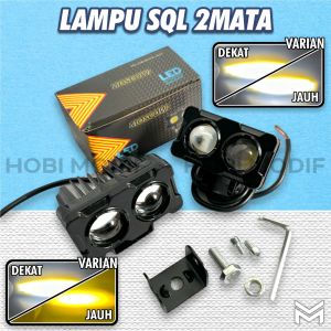 LAMPU TEMBAK LASER FOGLAMP SQL 3 MATA SUPER BRIGHT 2 WARNA WHITE YELLOW MODE HI LO 18 WATT HARGA SATUAN LAMPU TEMBAK MOTOR MOBIL LAMPU SOROT LASER SQL MINI 3 MATA FOG LAMP HEADLAMP LAMPU UTAMA ORIGINAL MERK MOSCOW