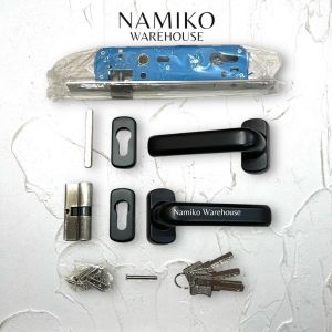 Gagang handle pintu rumah roll set SLG A001 SN black