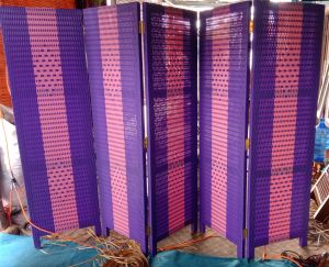READY COD Sketsel Partisi Penyekat Ruangan Lipat Rotan Sintetis 5 daun pintu 250cmx170cm