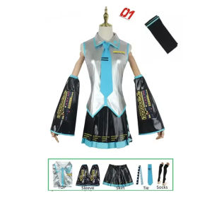 Anime Hatsune Miku Cosplay Costume Japan Midi Dress High Quality Hatsune Miku Cosplay Halloween Women Men Costume