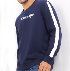 Sweater Crewneck Pria Dan Wanita Alsize WRANGLER Basic Kain Fleece Kombinasi 2 Warna Big Size Jumbo Tersedia Ukuran XS - XXXL