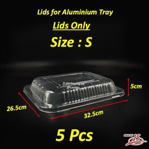 Aluminium Foil Tray Size S Baking Tray Small Buffet Catering Food Tray and Lid Partyware - 5PCS
