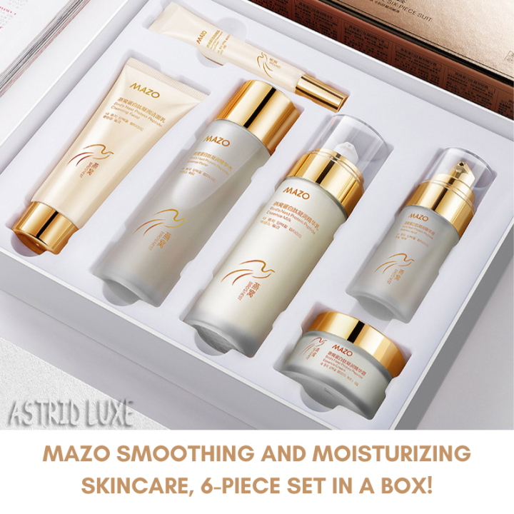 MAZO - Bird's Nest Collagen 6 in 1 Skin Care Set - All Skin types I Oil control I Whitening I Alcohol Free I Vitamin C I Vitamin E I Skin Repair