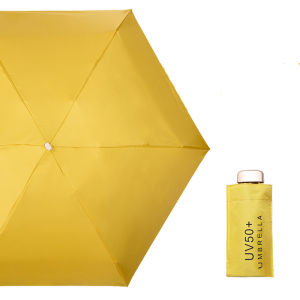 🇸🇬 Ready Stock Mini Folding Umbrella Lightweight Creative Sunny Uv-Resident Black Layer Small Pocket Fashional UV50 Umbrella Teachers Day Gift