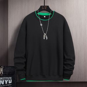 Sweater Polos Pria Lengan Panjang Distro Motif Print Basic Sweater Crewneck hoodie sweatshirt W25M