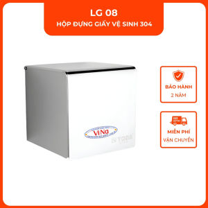 Hộp đựng giấy vệ sinh vuông kín sus 304 VINA LG 08