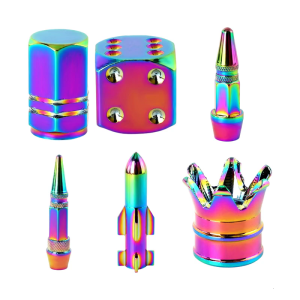 High Hardness Aluminum Alloy Bicycles Valves Cap Premium Finishing Weatherproof Design For Almost Weather Environment