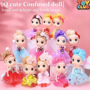 6Pcs 12CM Princess Toy Dolls for Girls Aged 2-3 Suitable for Birthday/Christmas Gifts for Girls with Random Design Dresses