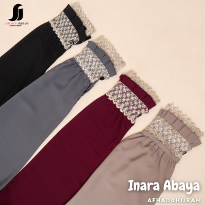 Afhadahijrah - Abaya syari inara jetblack premium dress wanita terbaru