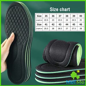 MetMe พื้นรองเท้า ดับกลิ่น ดูดซับ นาโน ต้านเชื้อแบคทีเรีย เหงื่อ รองเท้า เบาะ พอดีกับฝ่าเท้า นุ่มสบาย insoles